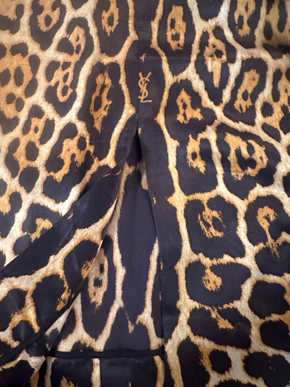 Yves Saint Laurent Vintage Leopard Print Strapless Dress Size 38 - Picture 16 of 16